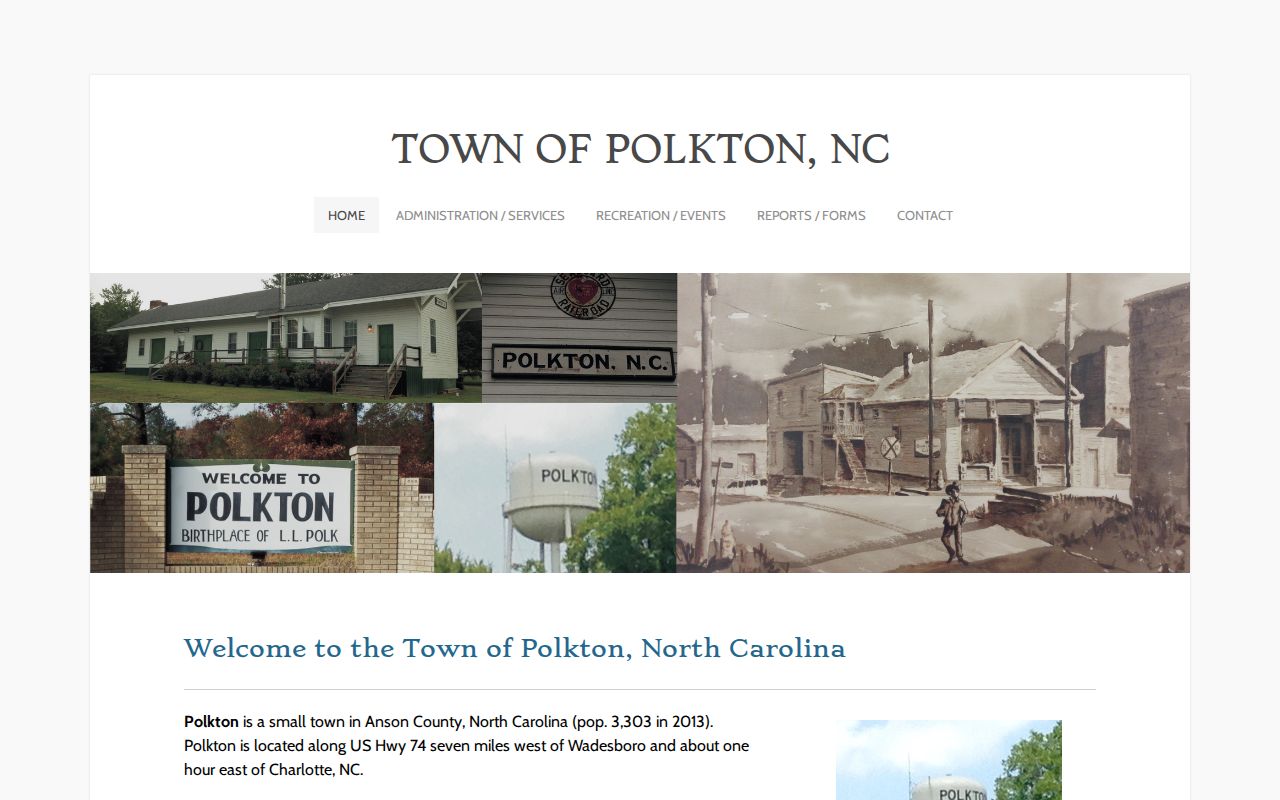 Official Polkton town page for local criminal record contacts